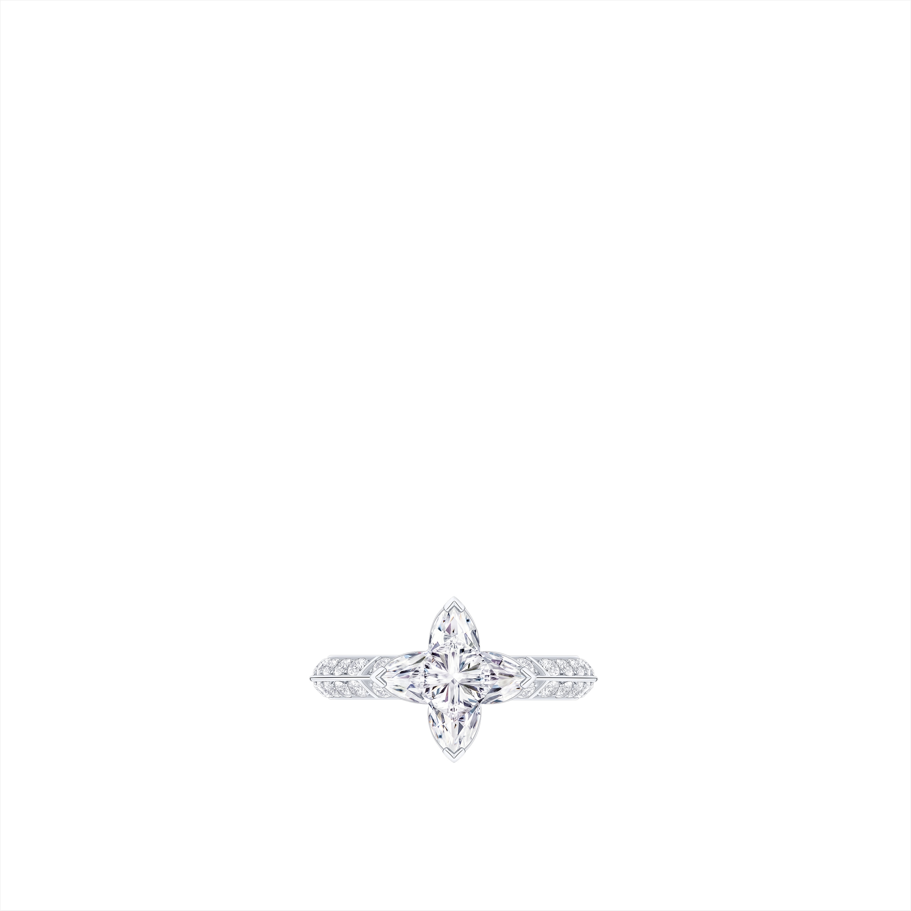 LV Diamonds Pavé Solitaire, LV Monogram Star Cut  in Jewellery