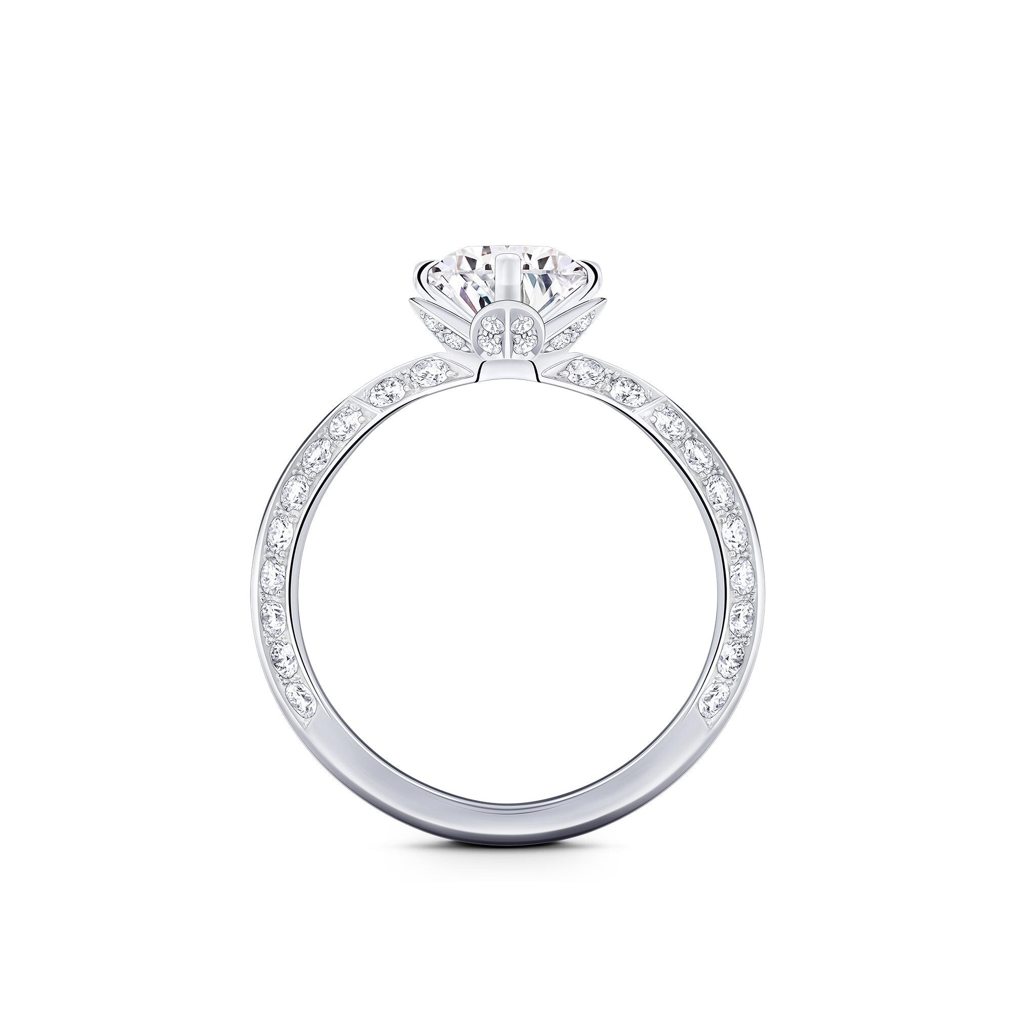 LV Diamonds Pavé Solitaire, Round Brilliant cut  in Jewellery
