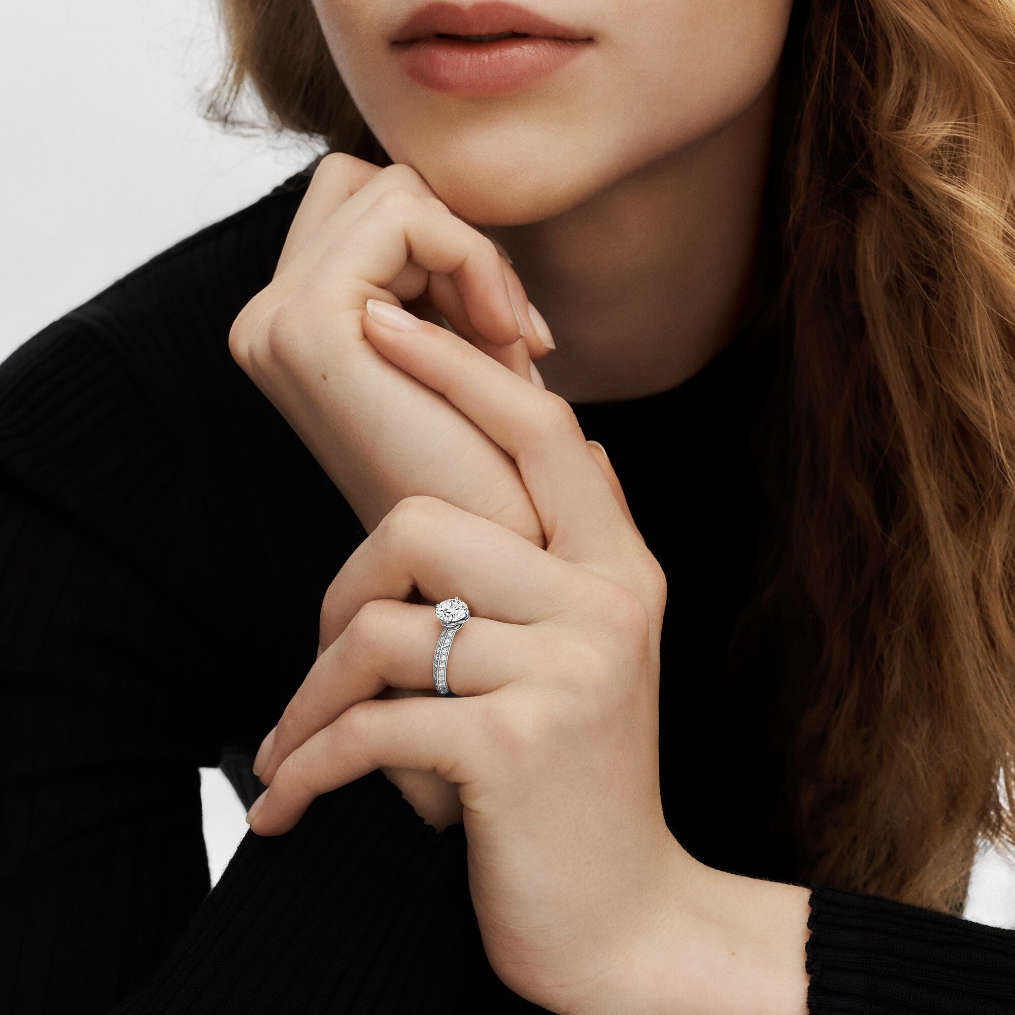 LV Diamonds Pavé Solitaire, Round Brilliant cut  in Jewellery