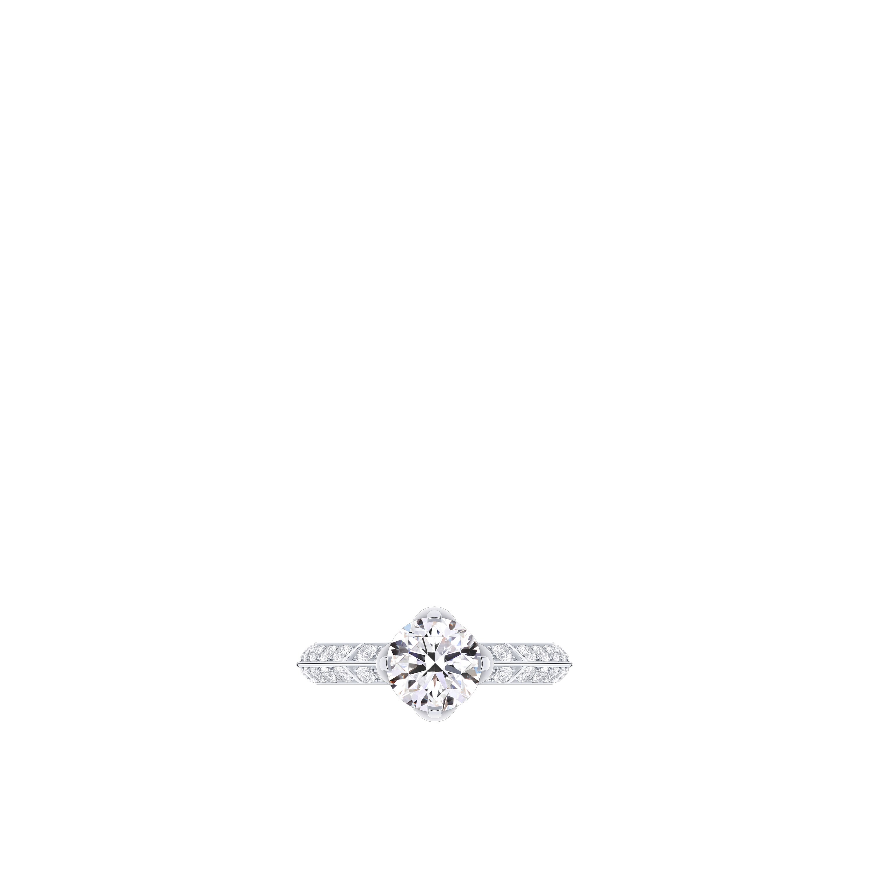 LV Diamonds Pavé Solitaire, Round Brilliant cut  in Jewellery