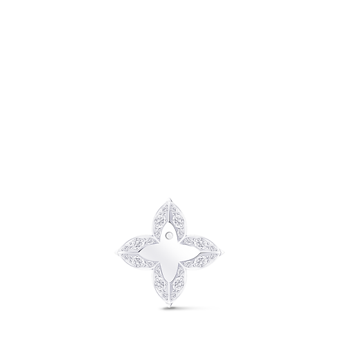 LV Diamonds Stud, LV Monogram Star cut - per unit back view