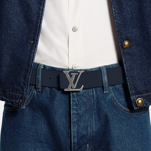 LV Dimension Monogram Surplus 40mm Reversible Belt cropped worn view