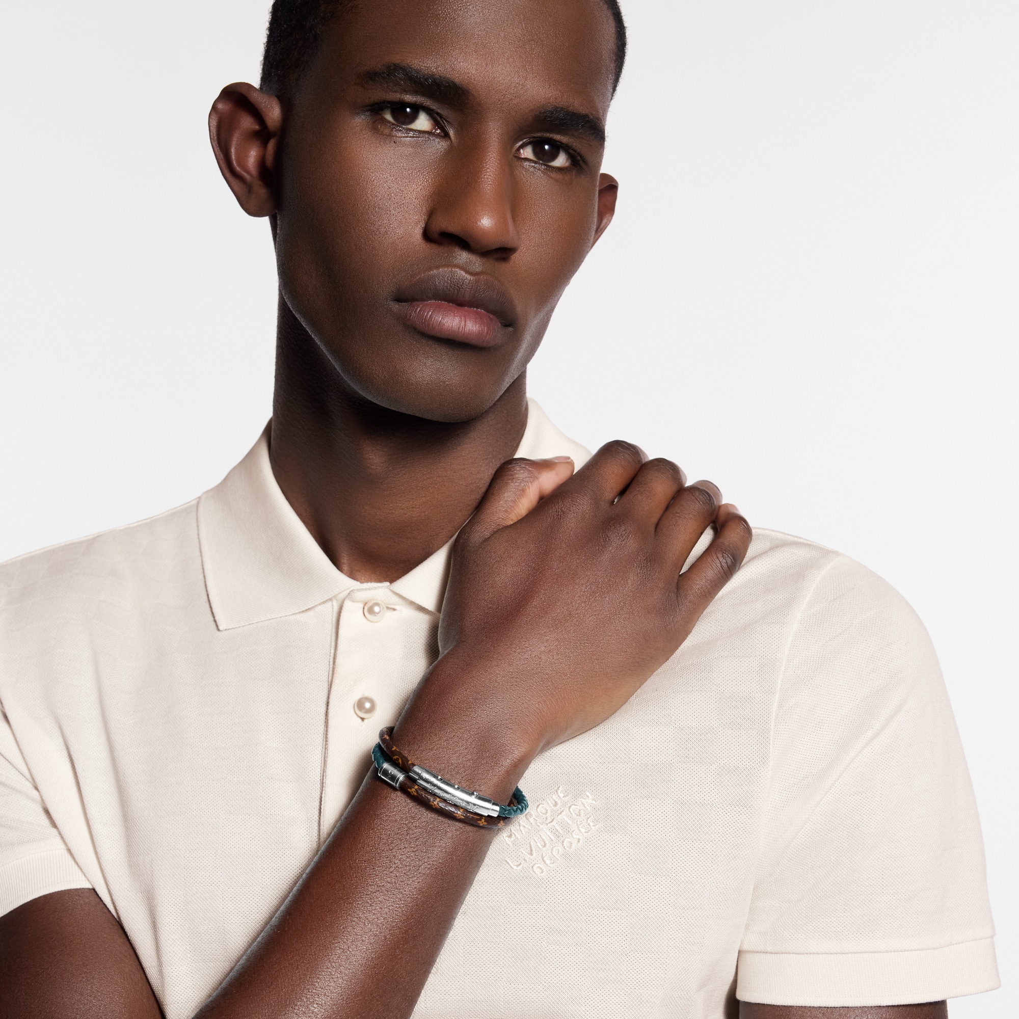 LV Double Spin Monogram Heritage Bracelet  in Men