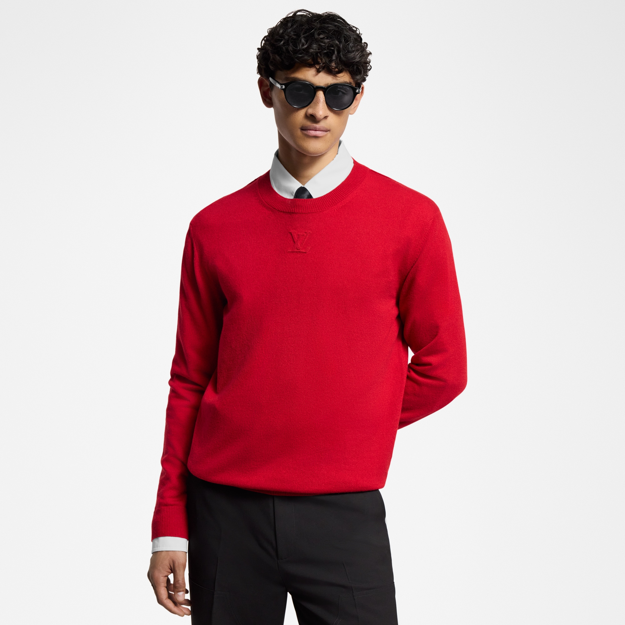 LV Embossed Cashmere Crewneck  in Men