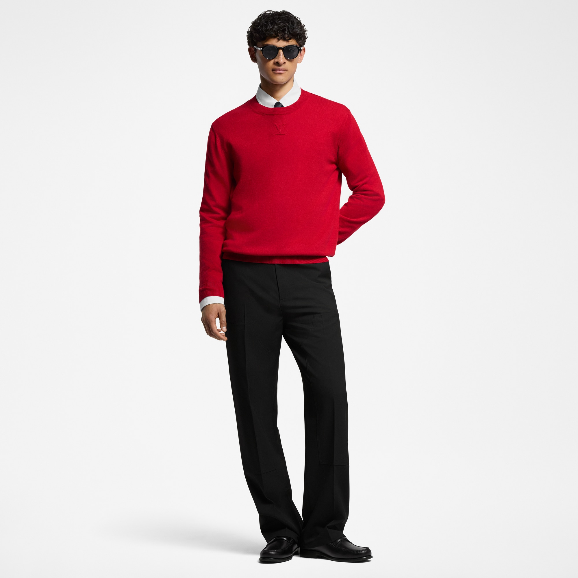 LV Embossed Cashmere Crewneck  in Men