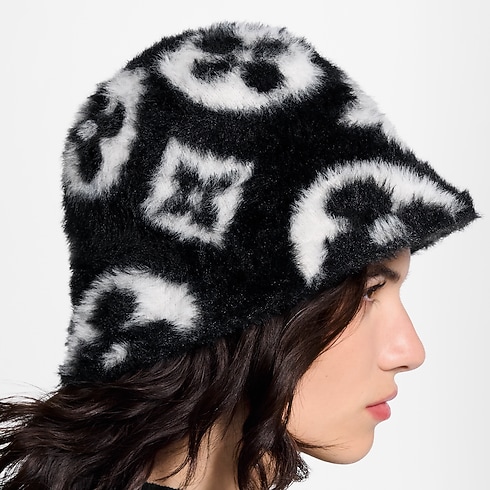 LV Fluffy Monogram Hat . in Women's Accessories Hats and Gloves collections by Louis Vuitton (Product zoom)