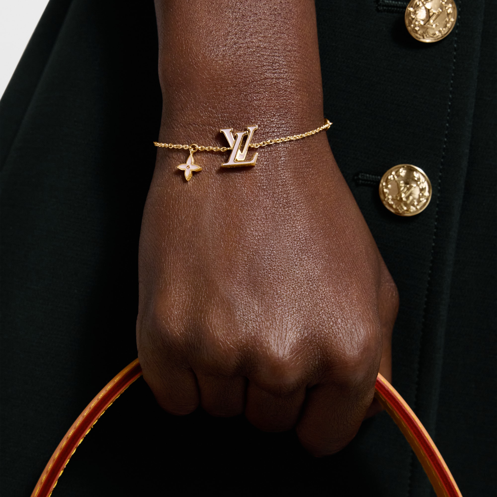 Monogram Louis Vuitton Enamel Bracelet Louis Vuitton Luck It