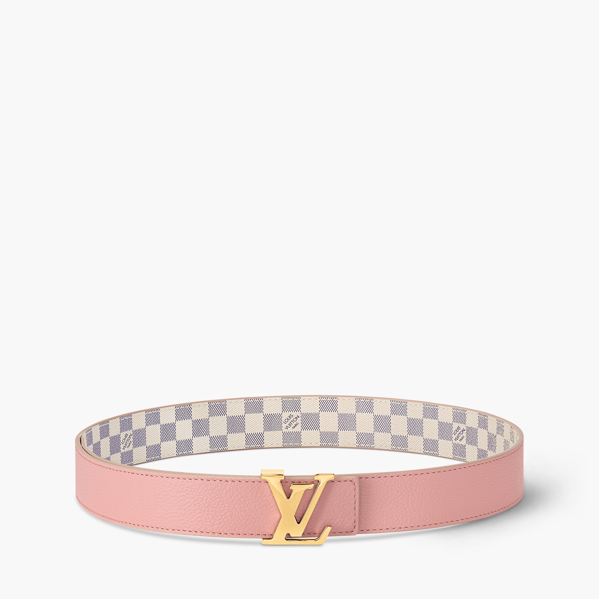 LV Initiales 30mm Reversible Belt Damier Azur Canvas Accessories