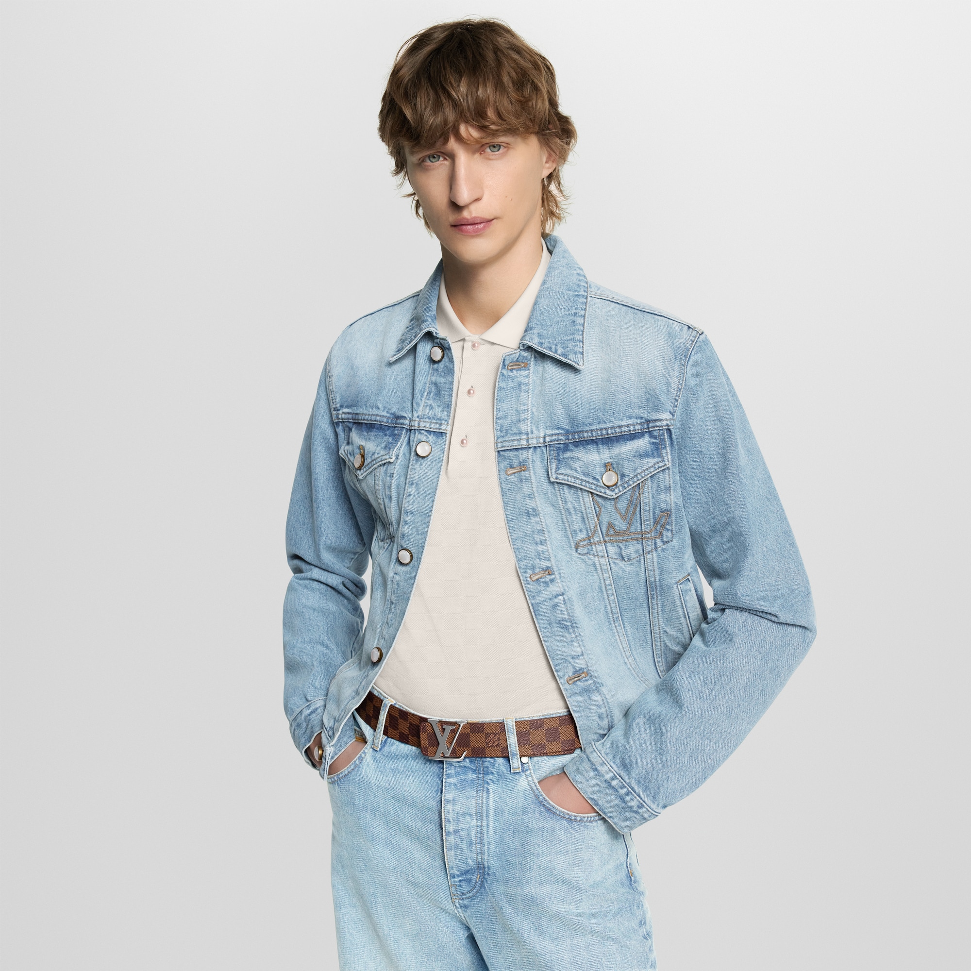 LV Initiales 40mm Reversible Belt Damier Ebene in Men