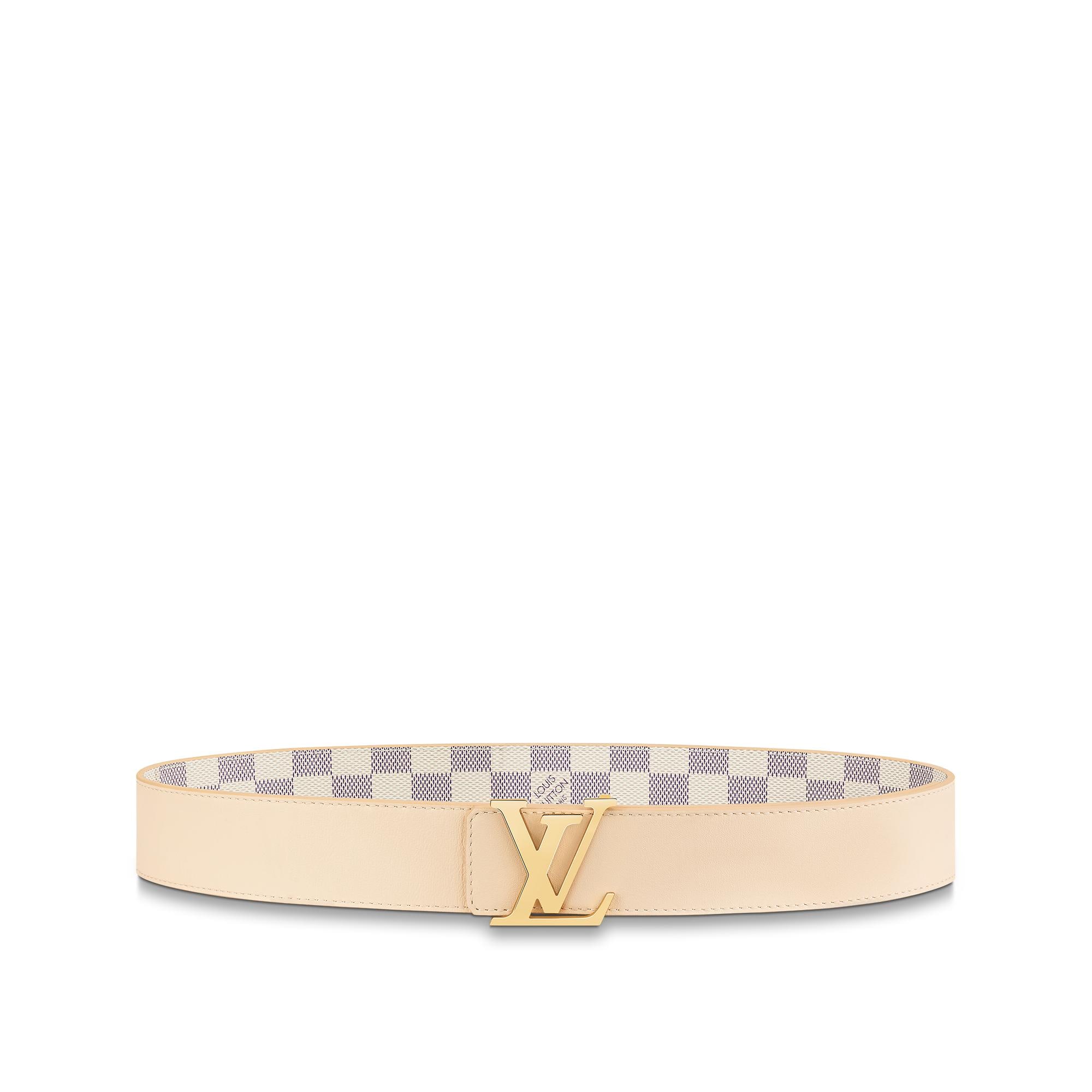 LV Initiales 40mm Reversible Belt Damier Azur Canvas in Women