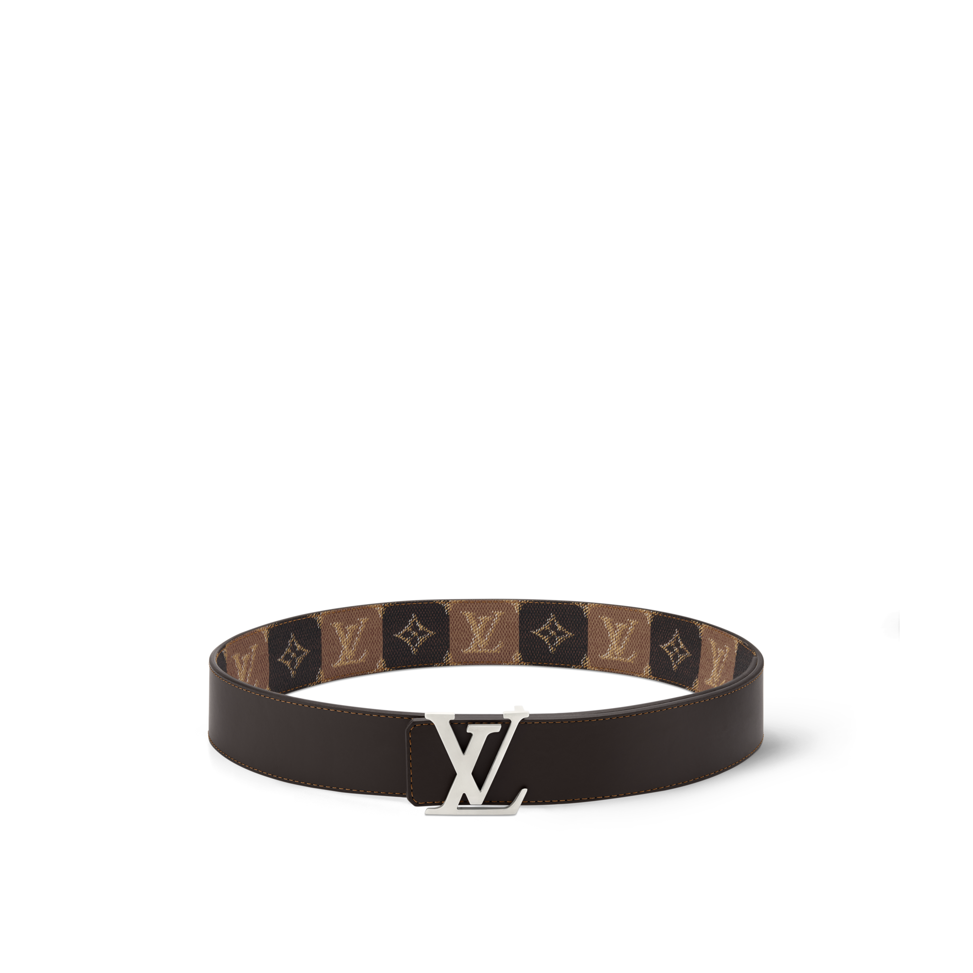 LV Initiales College Monogram Heritage 40mm Reversible Belt  in Men
