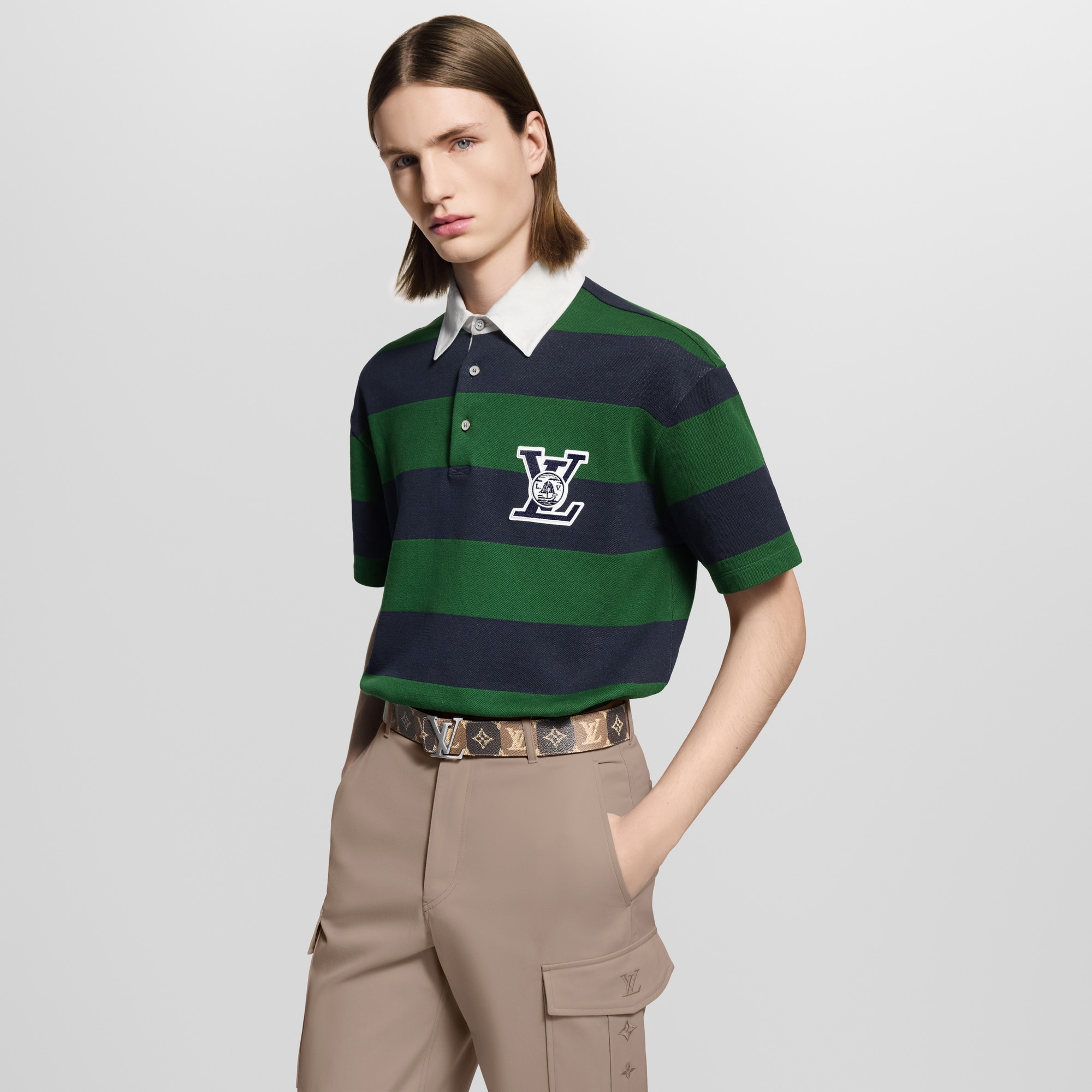 LV Initiales College Monogram Heritage 40mm Reversible Belt  in Men