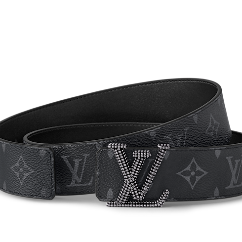LV Initiales Studs 40mm Reversible Belt Monogram Eclipse in Men's Accessories Men's Belts collections by Louis Vuitton (Product zoom)