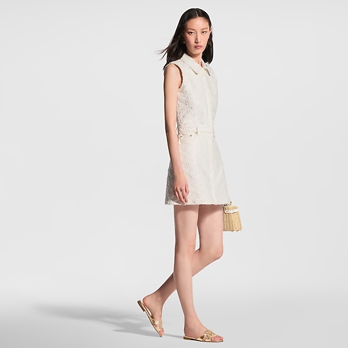 LV Isola Flat Mule worn view
