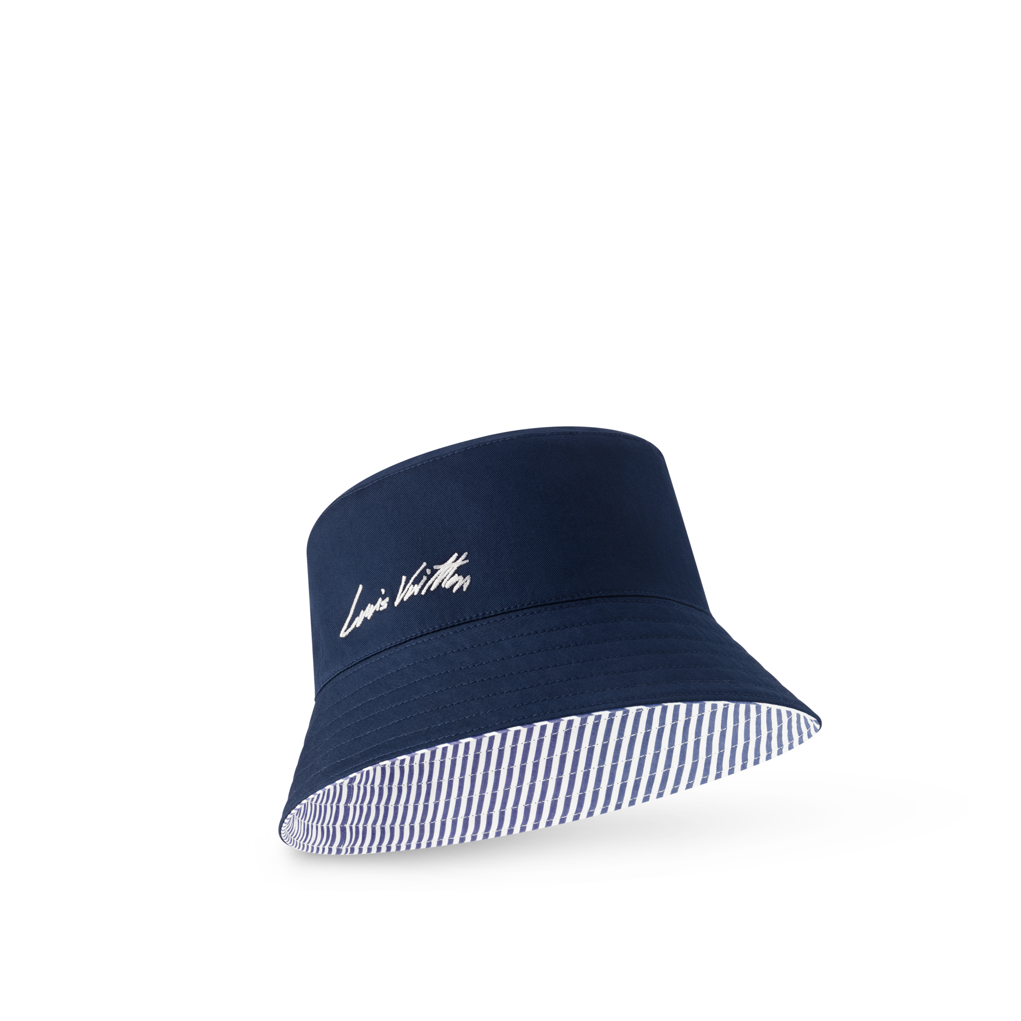 LV League Striped Bucket Hat . in Women