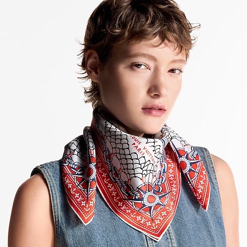 LV Ocean Treasure Map Square 70 . in Women's Accessories Silk Squares and Bandeaus collections by Louis Vuitton (Product zoom)