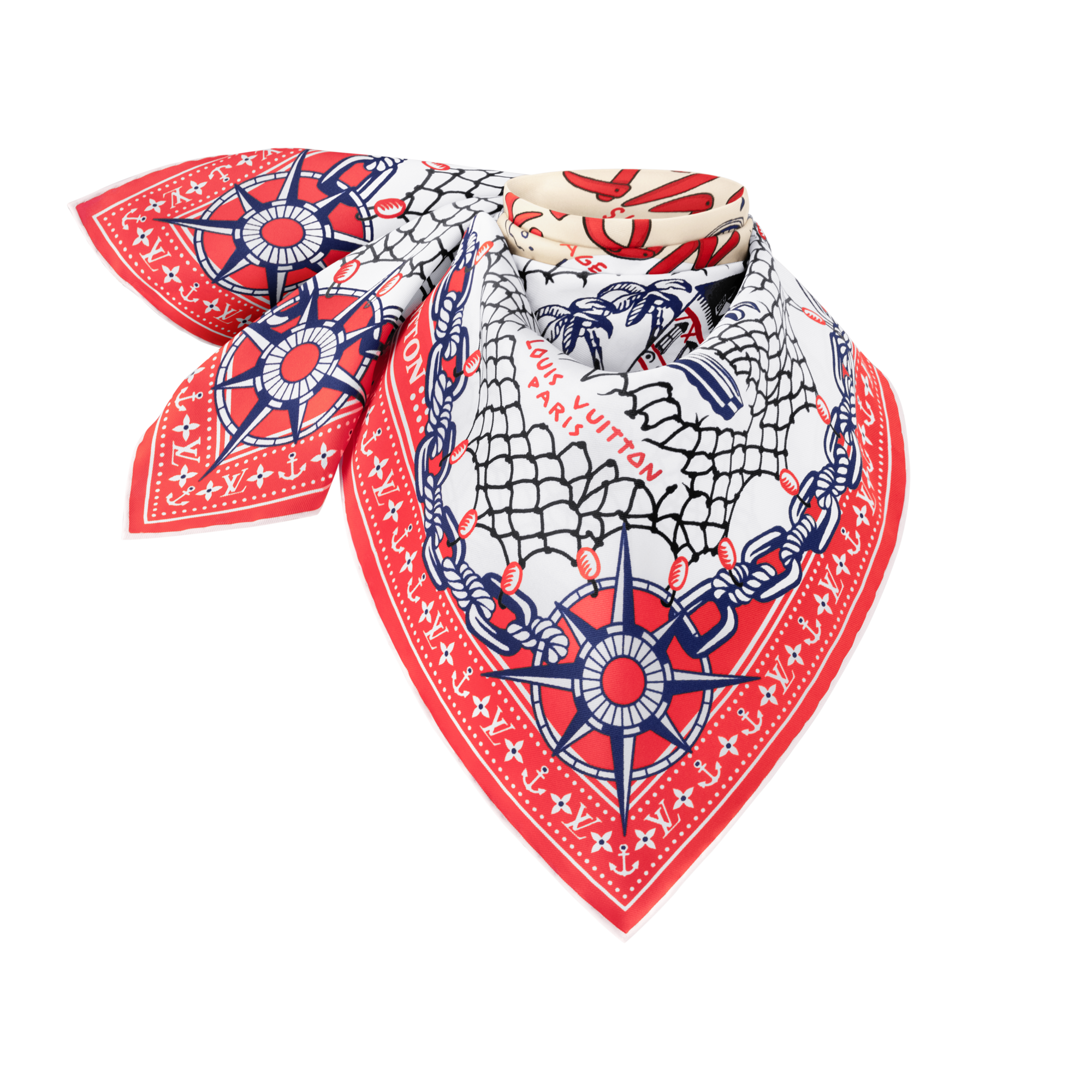LV Ocean Treasure Map Square 70 . in Women
