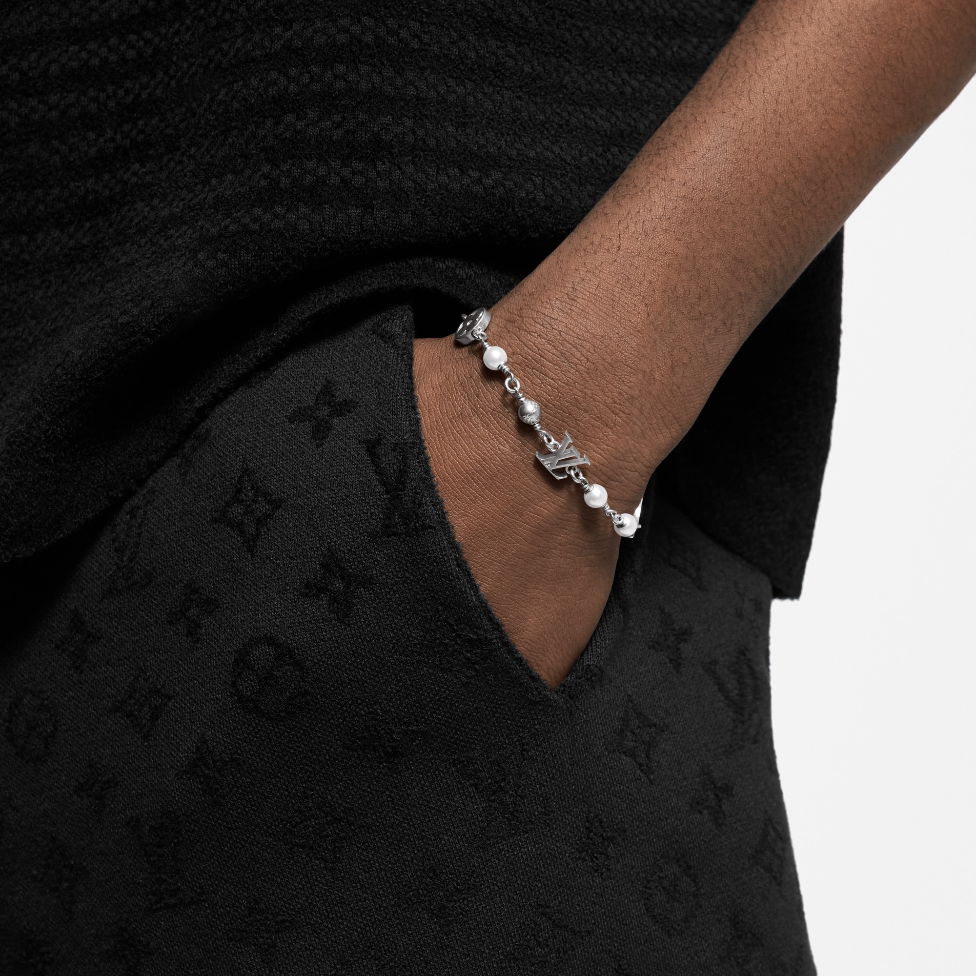 LV Pearls Bracelet . in Men