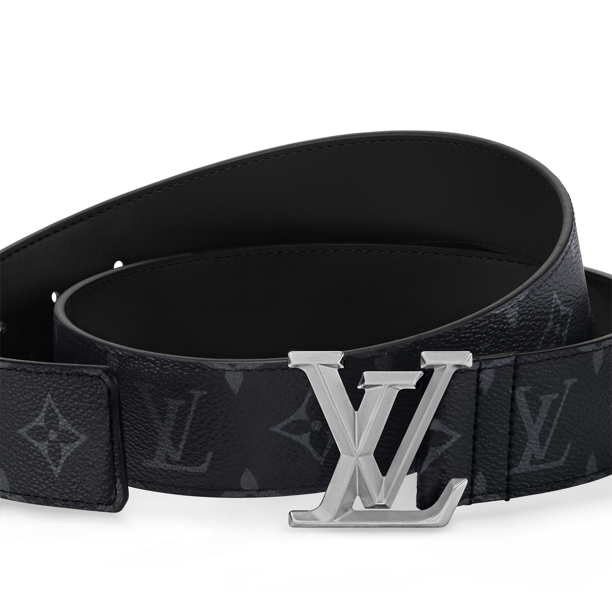 LV Pyramide 40mm Belt Monogram Eclipse in Men