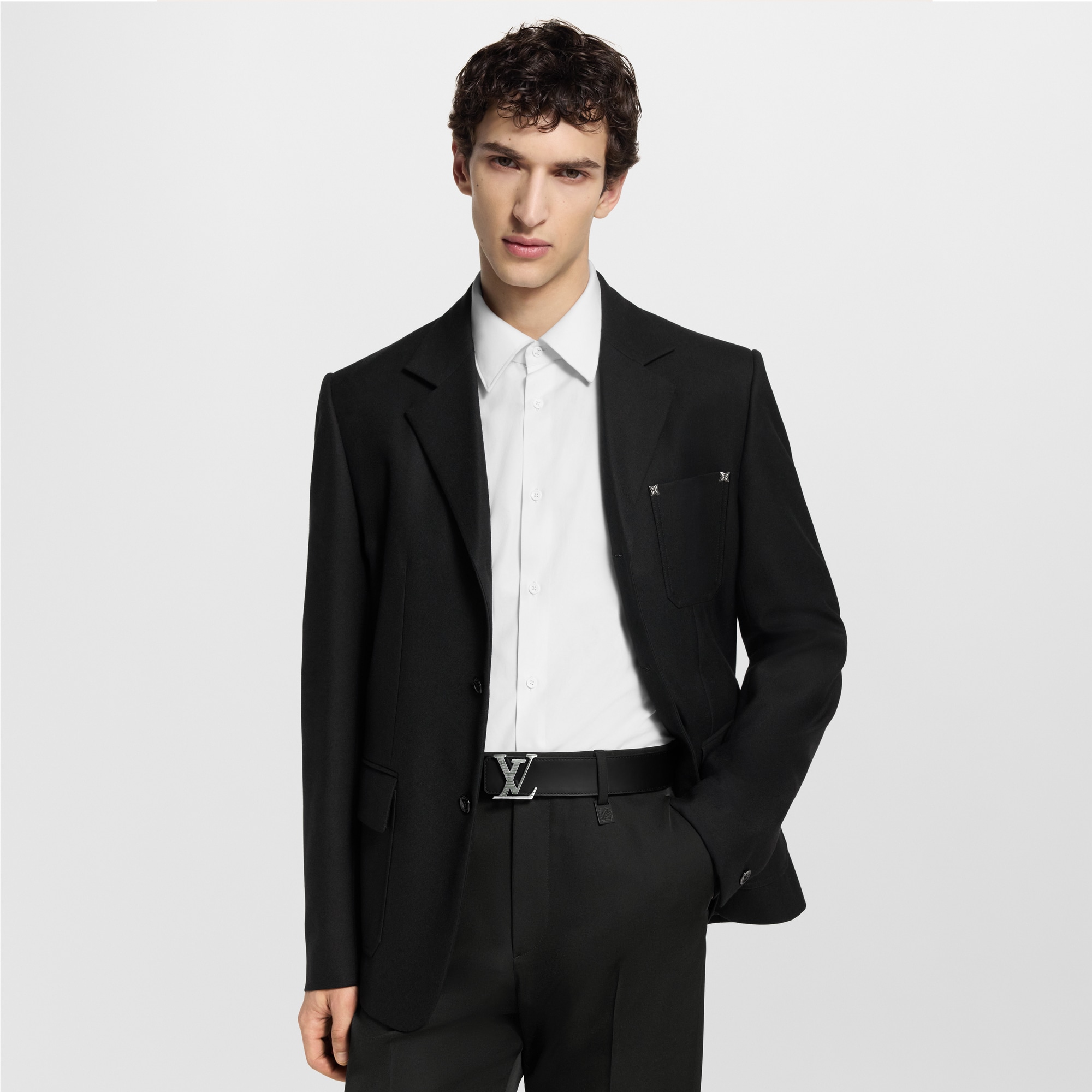 LV Shadow 40mm Reversible Belt Monogram Shadow in Men