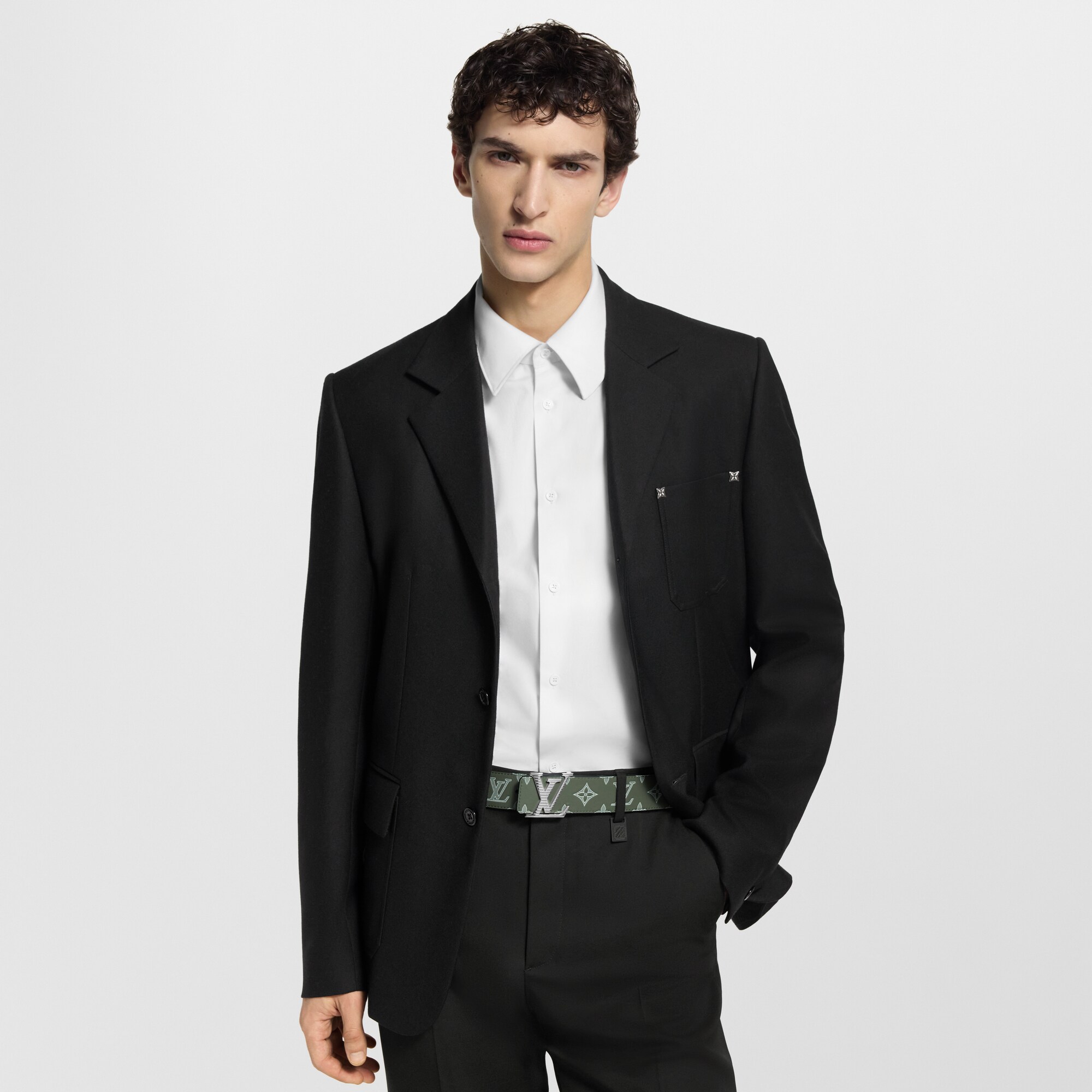 LV Shadow 40mm Reversible Belt Monogram Shadow in Men