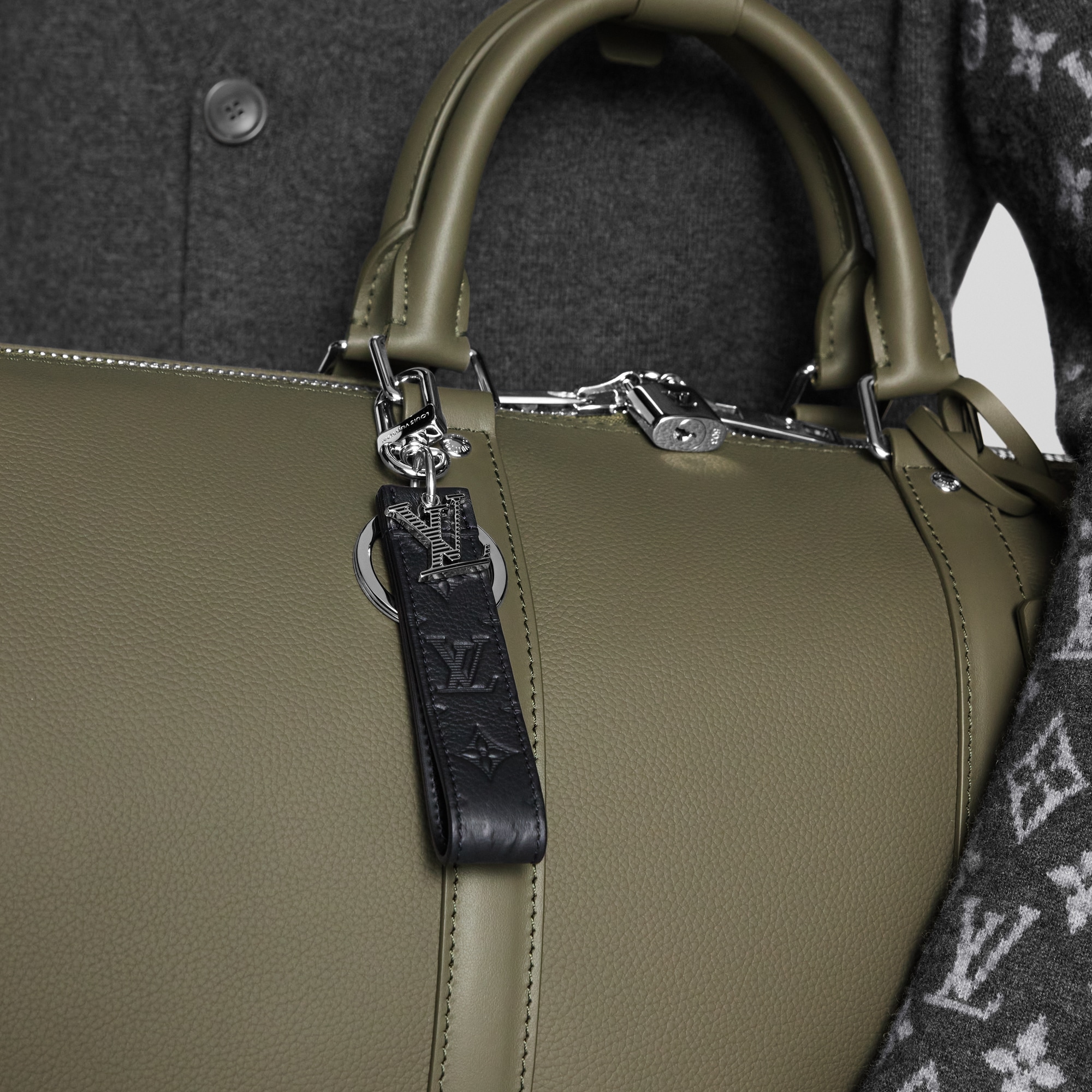 LV Shadow Dragonne Key Holder And Bag Charm . in Men