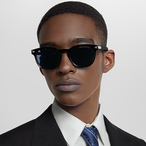 LV Signature Square Round Sunglasses worn view