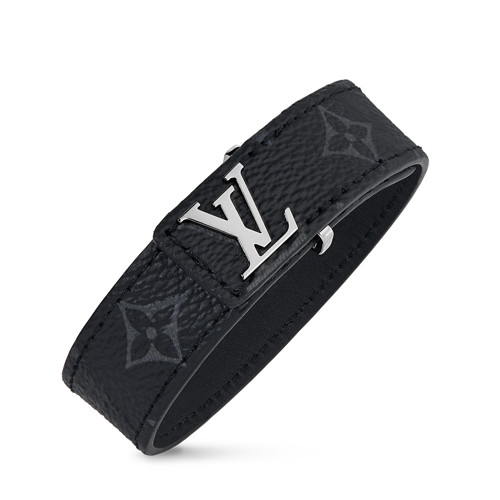 LV Slim Bracelet Monogram Eclipse in Men