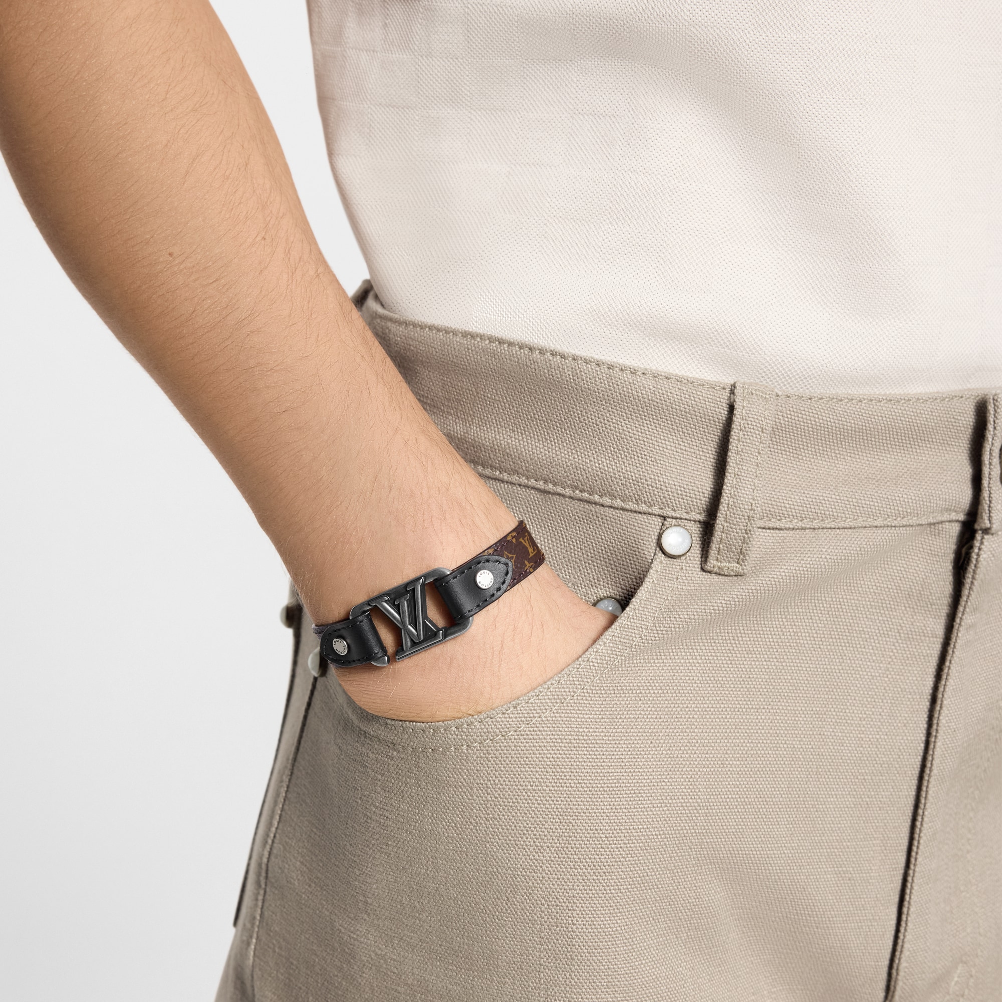 LV Slim Dimension Reversible Bracelet  in Men