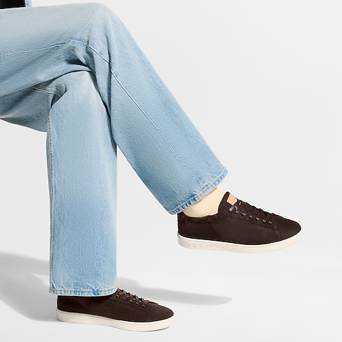 LV Soft Sneaker cropped worn view
