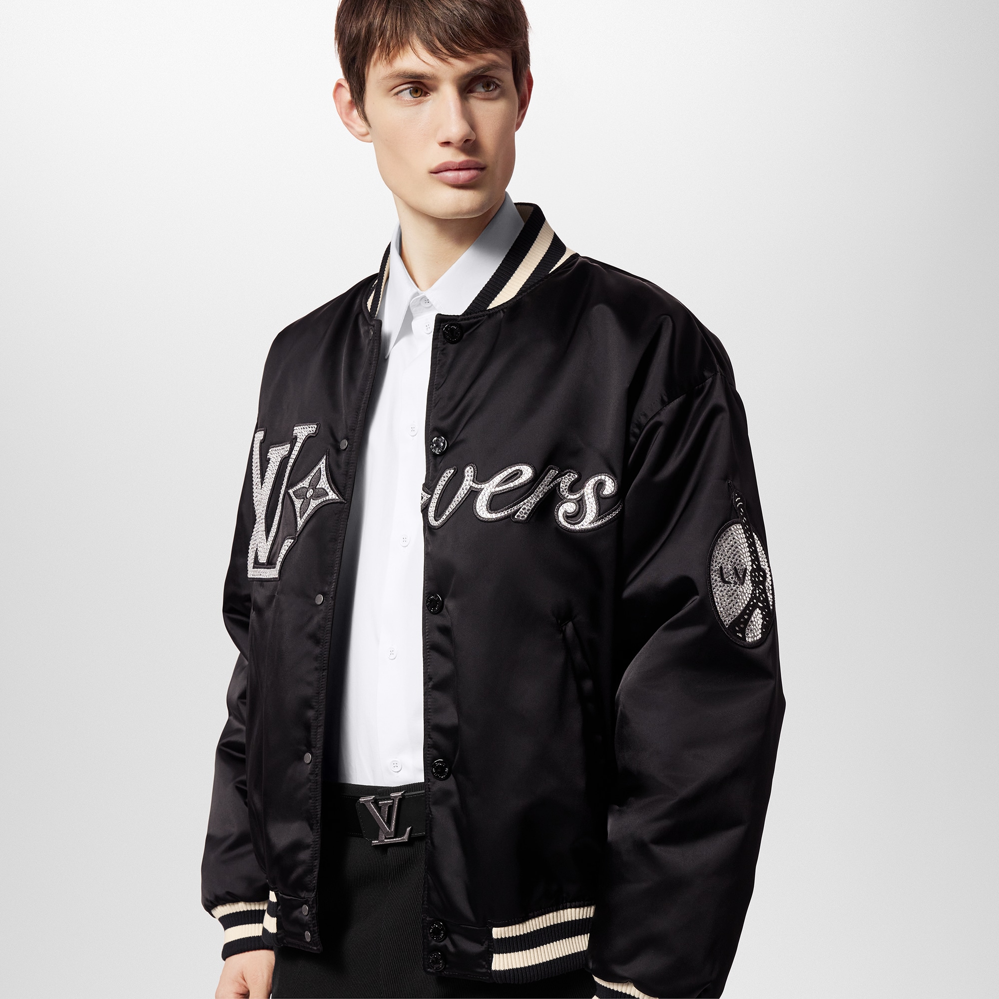 LV Stitch 40mm Reversible Belt Monogram Eclipse in Men