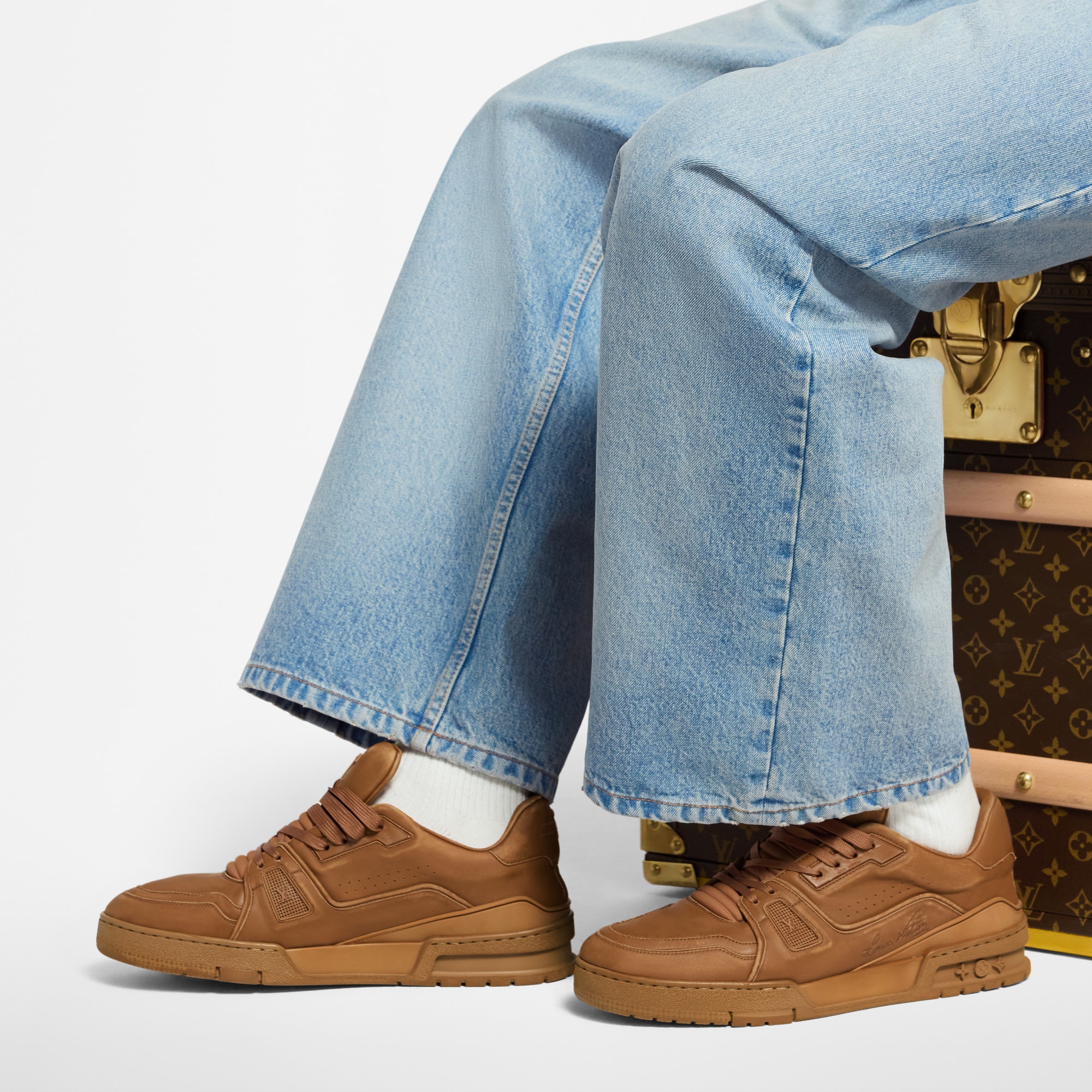 LV Trainer Distressed Sneaker  in Men