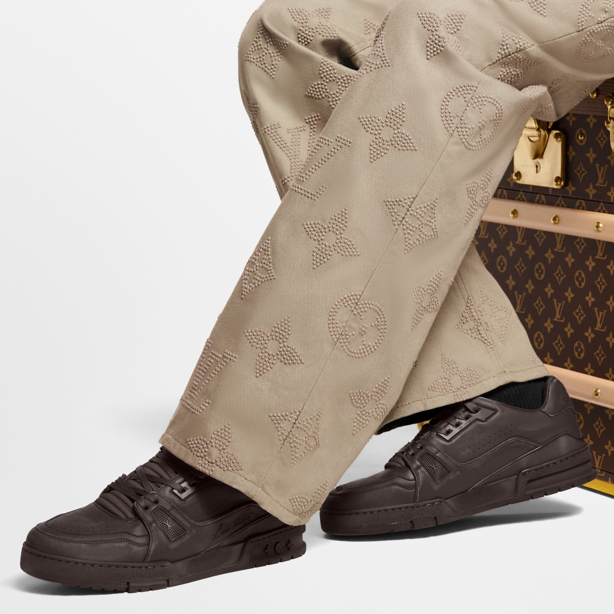 LV Trainer Distressed Sneaker  in Men