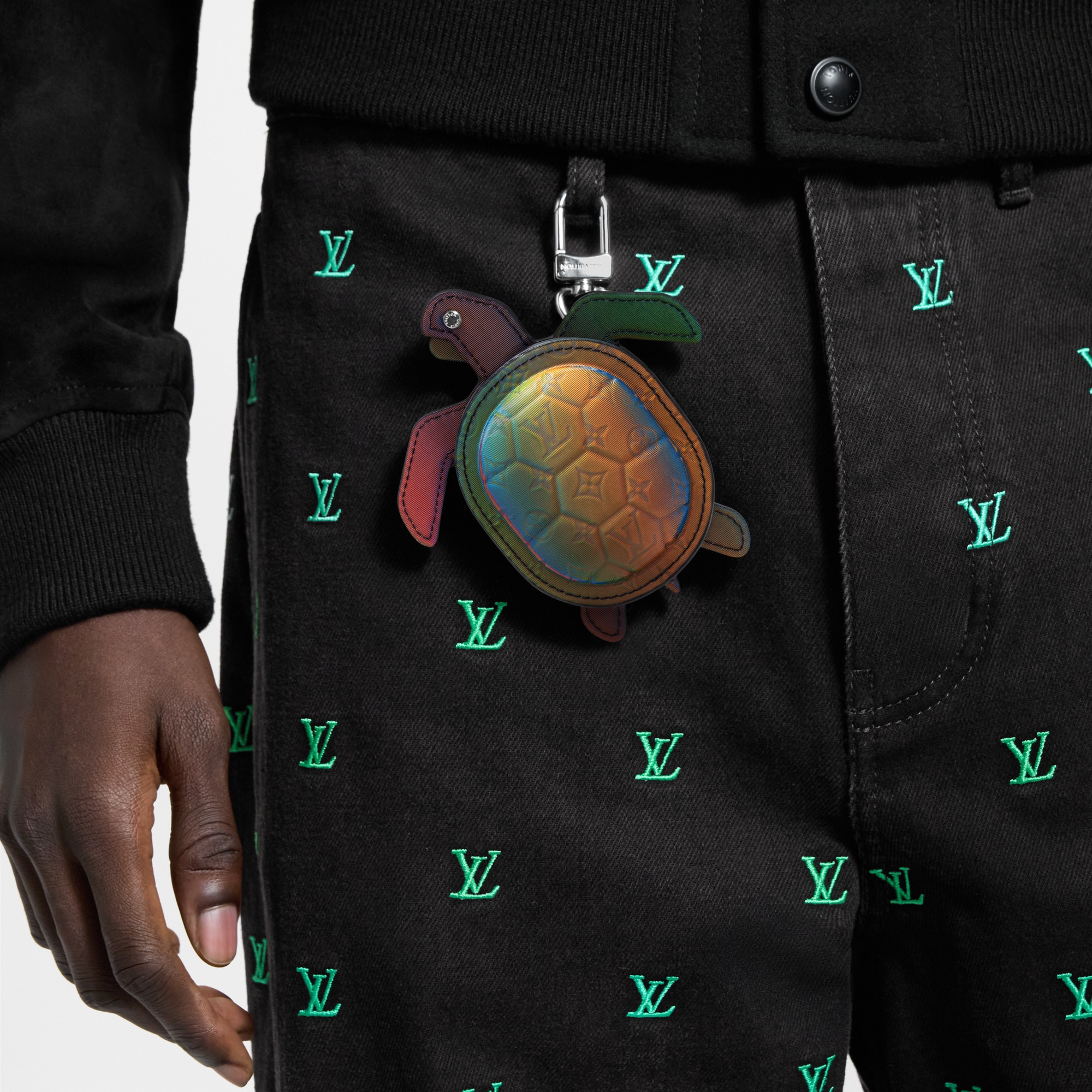LV Turtle Pouch Bag Charm . in Men