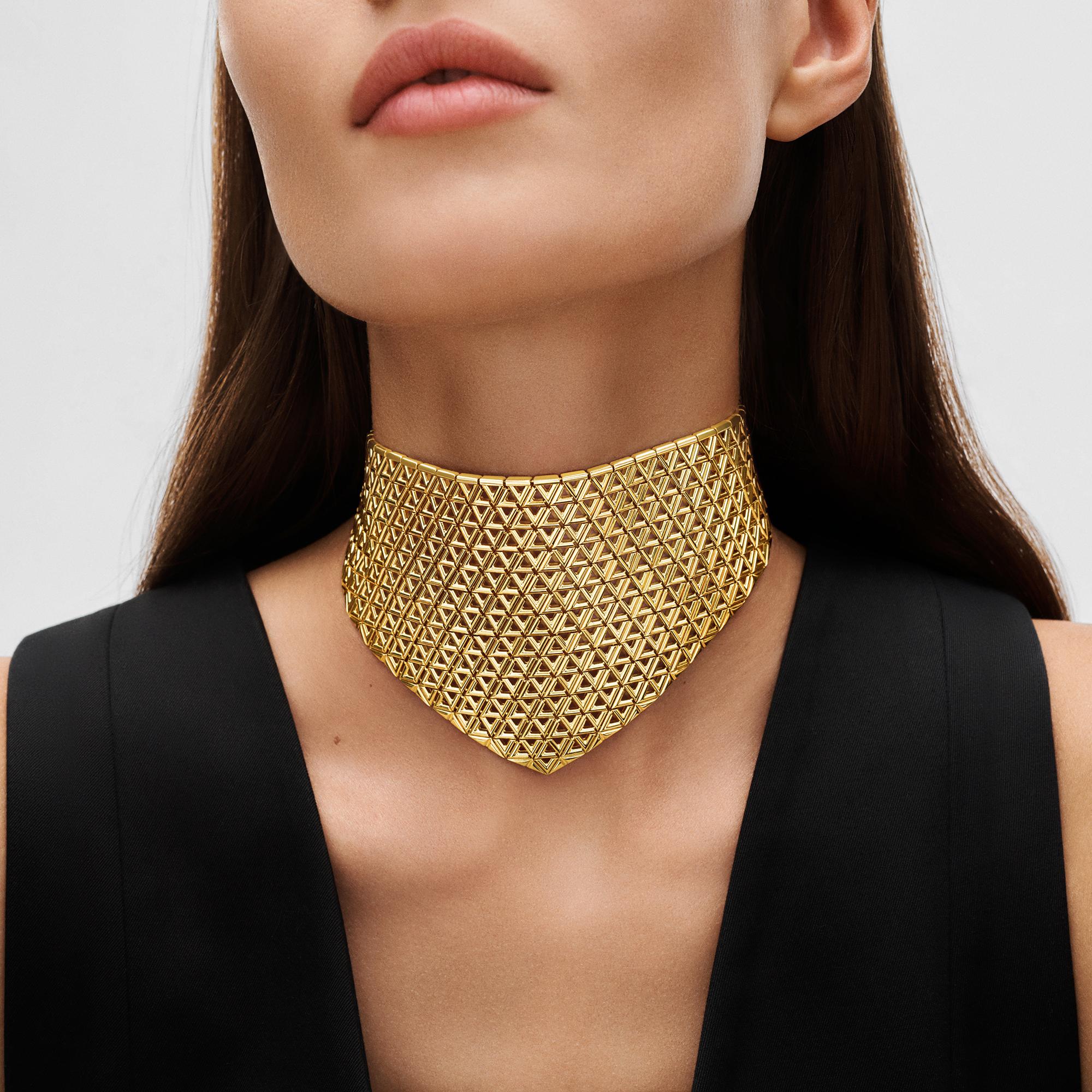 LV Volt Mesh Necklace, Yellow Gold  in Jewellery