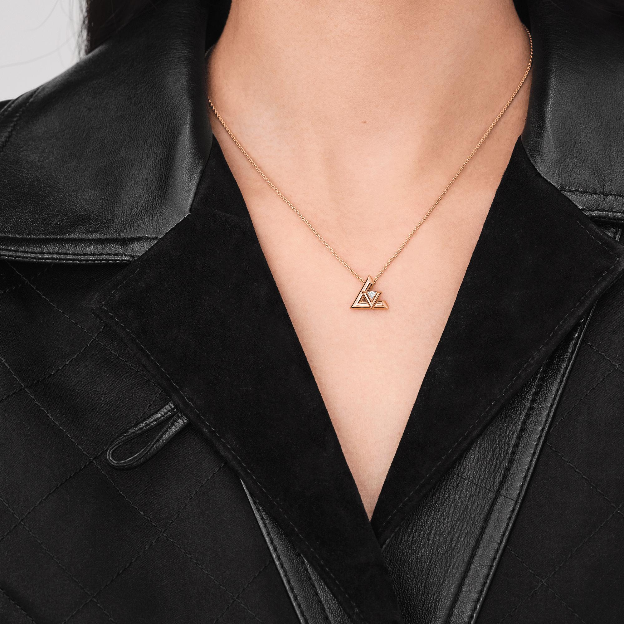 LV Volt One Small Pendant, Pink Gold And Diamond  in Jewellery