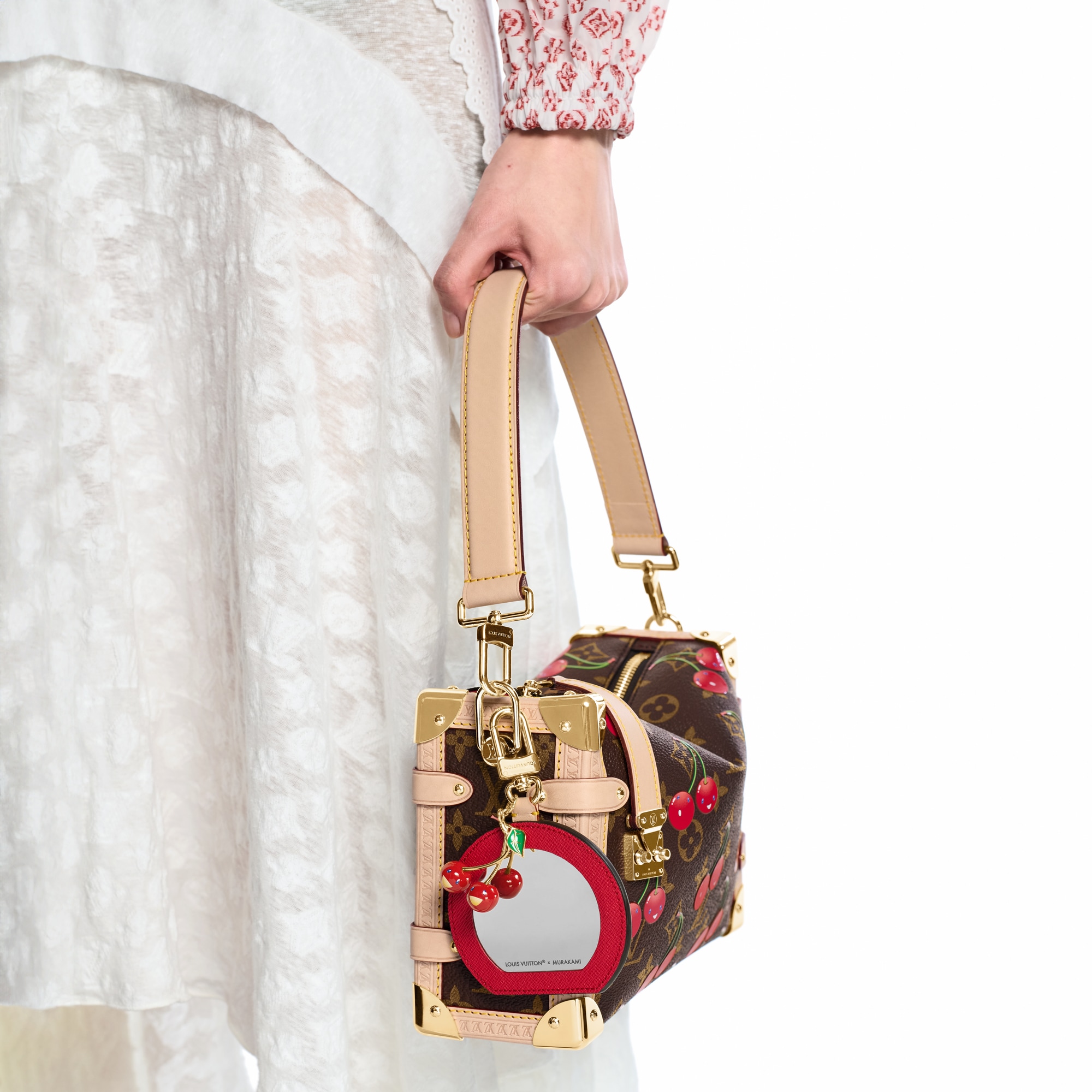 LV x TM Cerise LV Mini Mirror Bag Charm . in Women