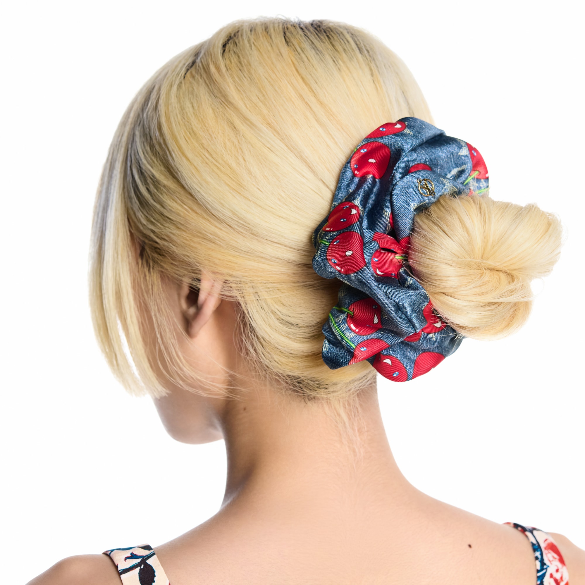LV x TM Denim Cerise Scrunchy . in Women