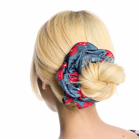 LV x TM Denim Cerise Scrunchy . in Women's Accessories Hair Accessories collections by Louis Vuitton (Product zoom)