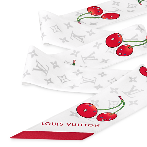 LV x TM Monogram Cerise Bandeau . in Women's Accessories Silk Squares and Bandeaus collections by Louis Vuitton (Product zoom)