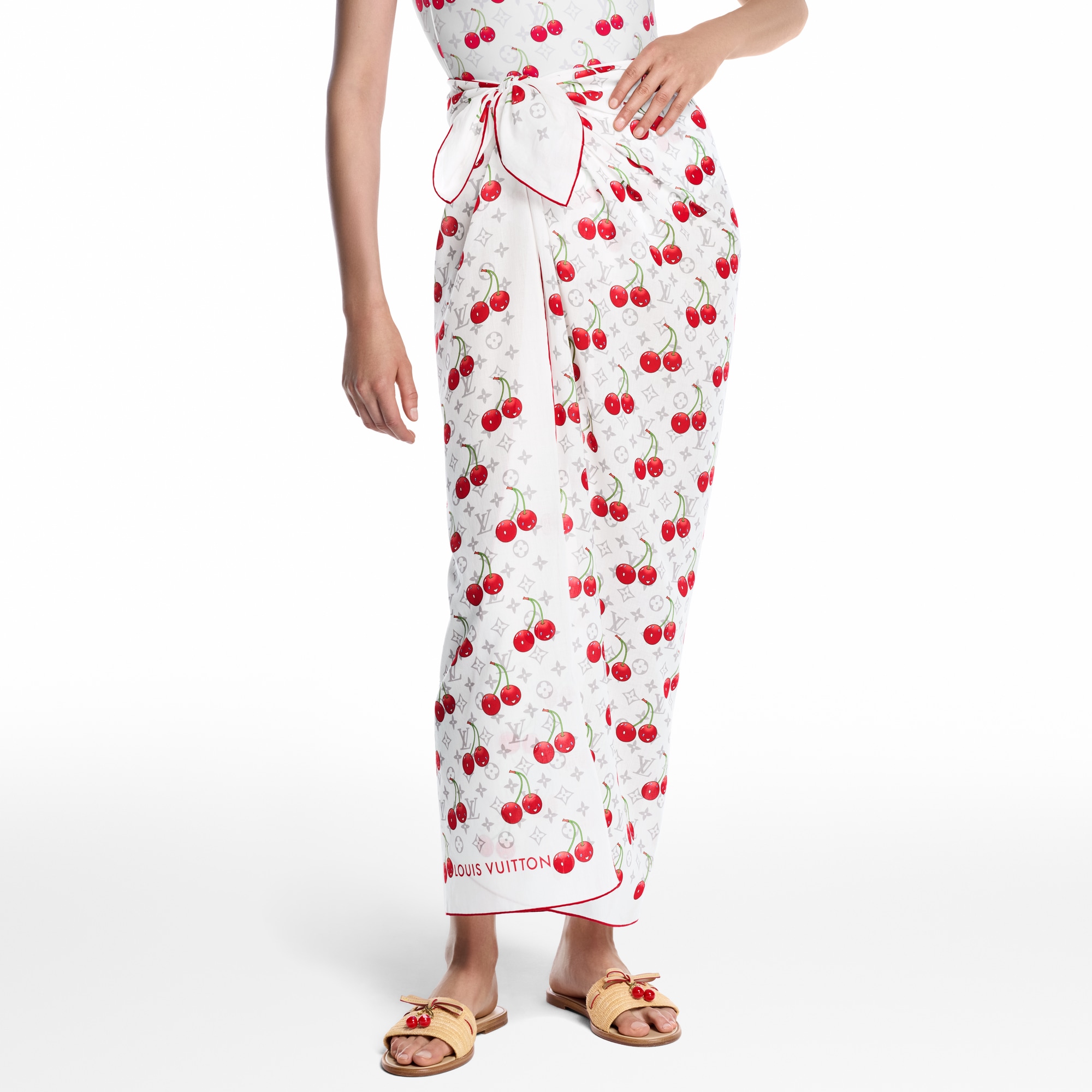 LV x TM Monogram Cerise Shawl . in Women