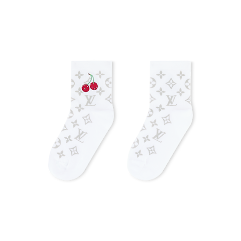 LV x TM Monogram Cerise Socks . in Women's Accessories Hats and Gloves collections by Louis Vuitton (Product zoom)