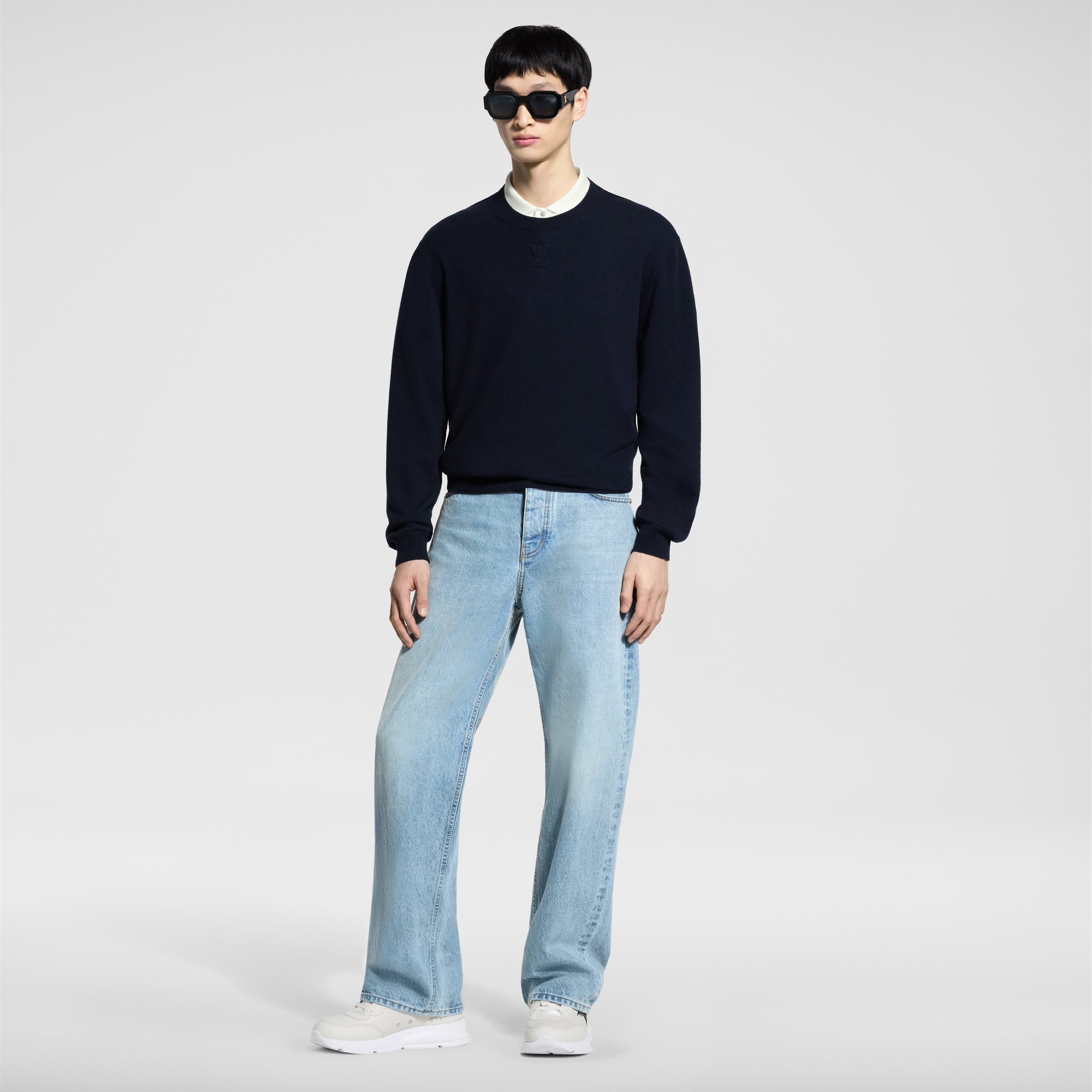LVSE LV Embossed Crewneck  in Men