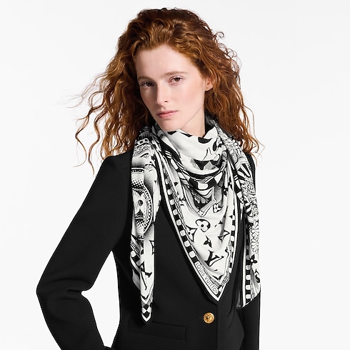Malles Merveilleuses Remix Shawl . in Women's Accessories Shawls and Stoles collections by Louis Vuitton (Product zoom)