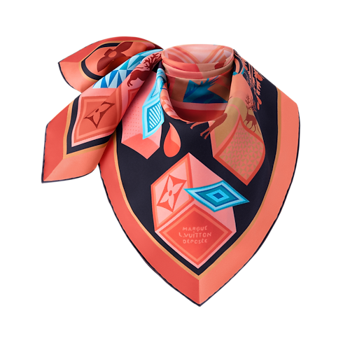 Malles Monde Square 90 . in Women's Accessories Silk Squares and Bandeaus collections by Louis Vuitton (Product zoom)