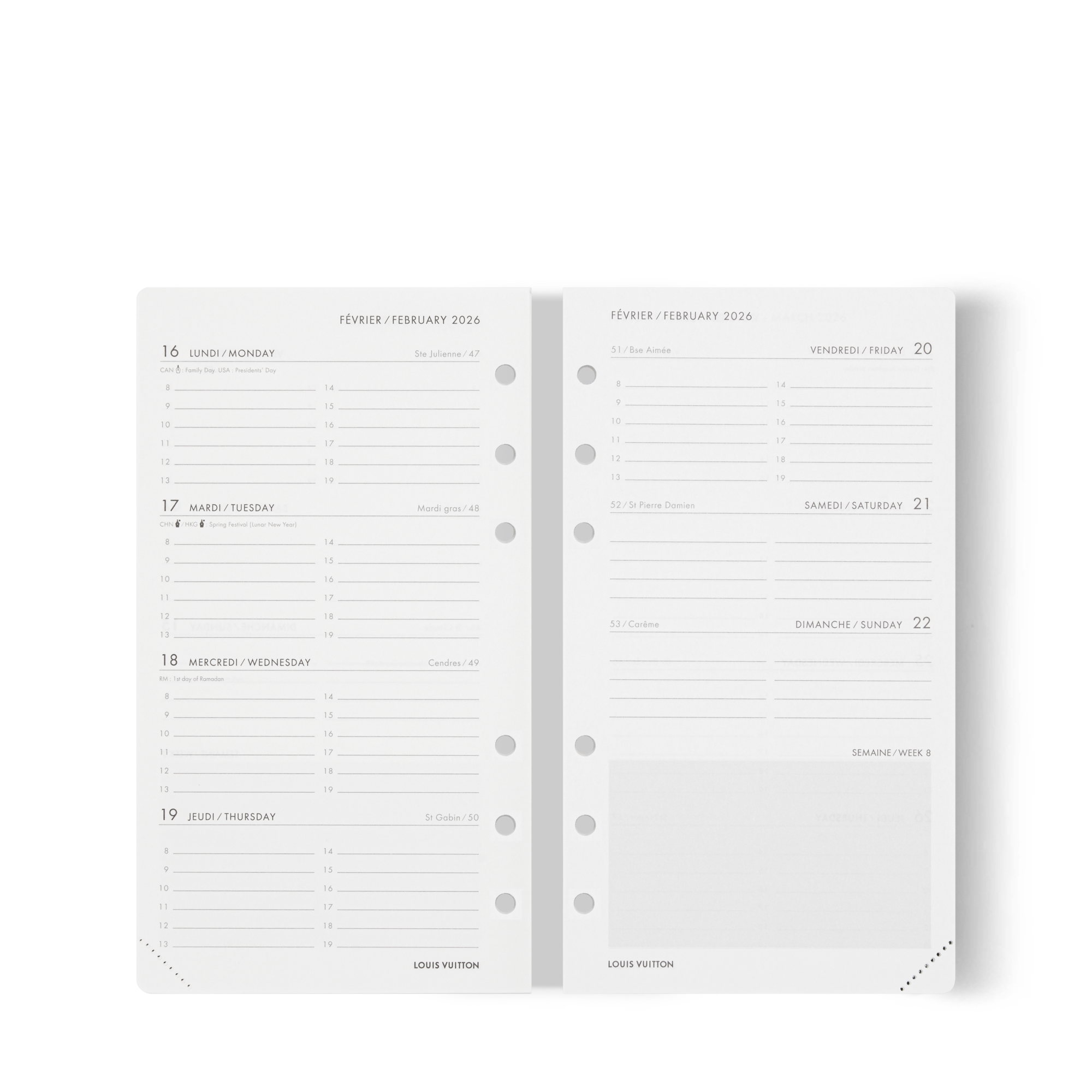 Medium Functional Agenda Refill 2026  in Trunks, Travel and Home