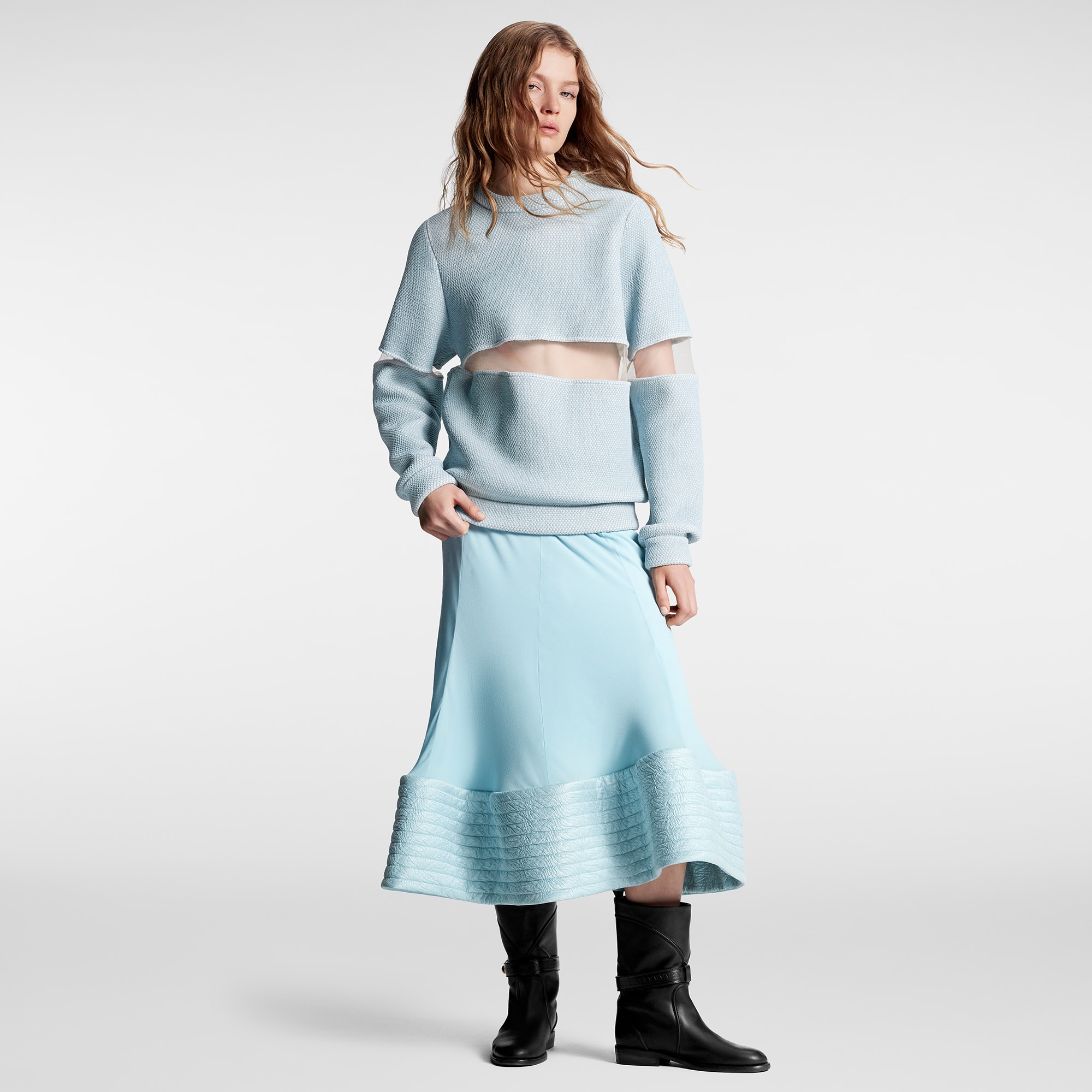 Mermaid Hem Midi Skirt   in Women