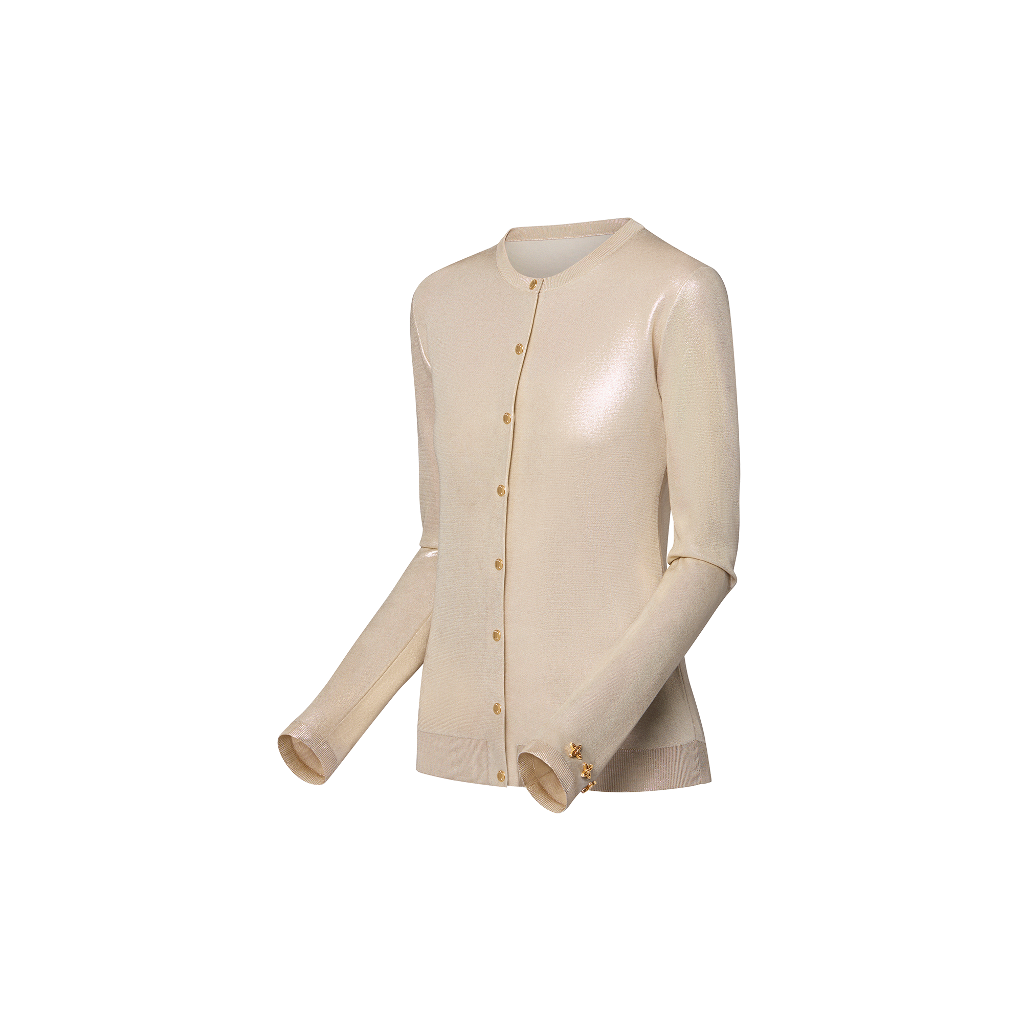 Metallic Silk Knit Cardigan  in Women