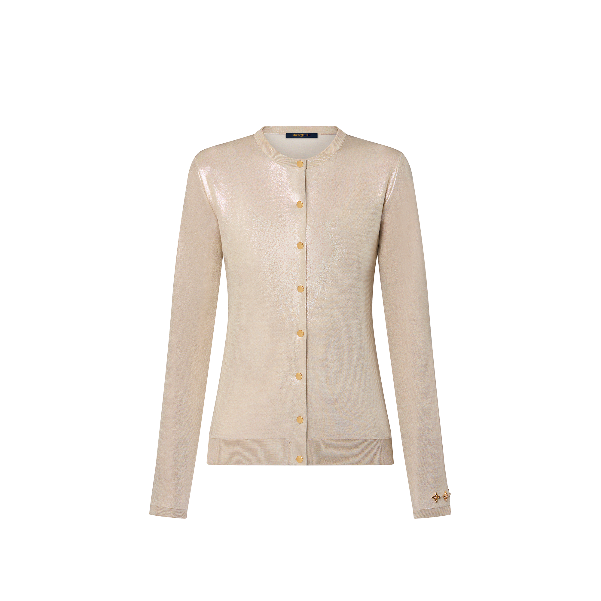 Metallic Silk Knit Cardigan  in Women