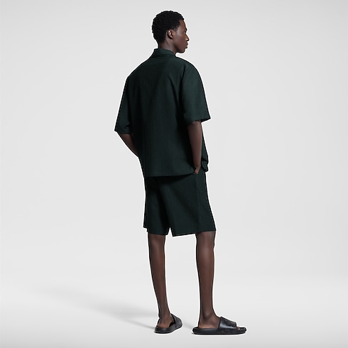 Mini Monogram Silk-Cotton Blend Tailored Shorts in Men's Ready-to-Wear Pants collections by Louis Vuitton (Product zoom)